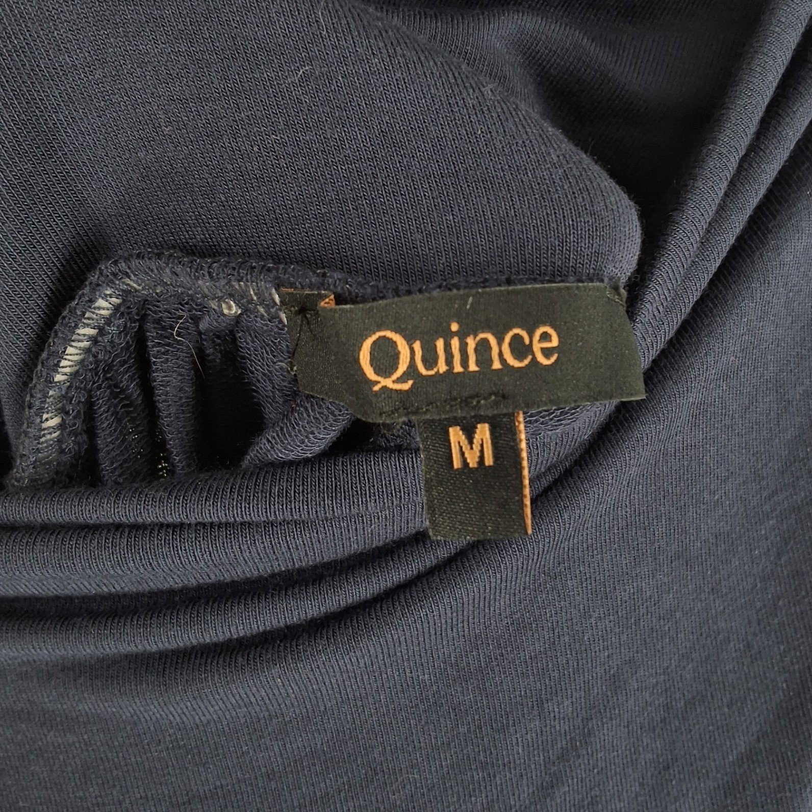 Quince Navy Blue Tencel Jersey Wide Leg Pants High Waisted Pockets NWT Medium - View 5