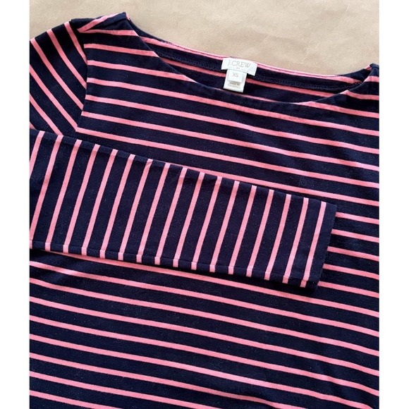 J.Crew Painter Slub Cotton Boatneck Tee White Long Sleeve Top L - View 6