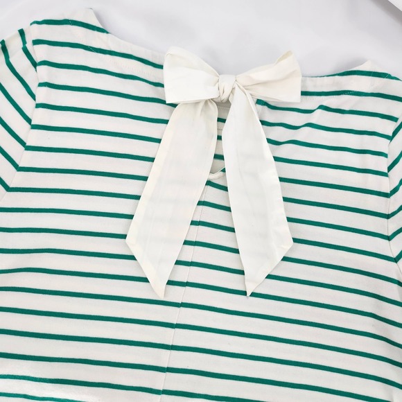 J.Crew Painter Slub Cotton Boatneck Tee White Long Sleeve Top L - View 10