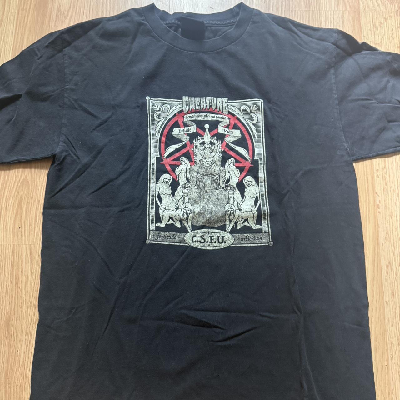 Eighty Eight Brand Get Weird Alien Skeleton Skateboard Graphic Tee Black S - View 10