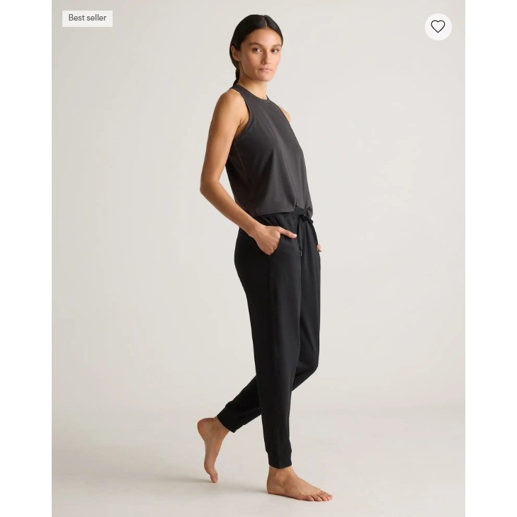 Quince Black Joggers Drawstring Elastic Waist Pants Small NEW