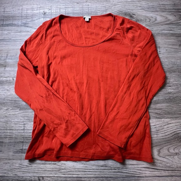 J.Crew Painter Slub Cotton Boatneck Tee White Long Sleeve Top L - View 14