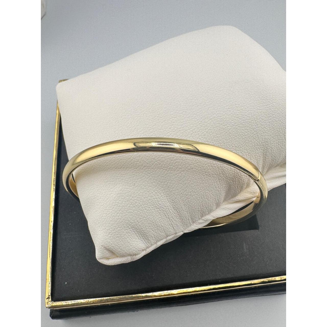 18k Over Silver 0.16 Ct. Tw. Diamond Bangle Bracelet In Gold OS - View 12