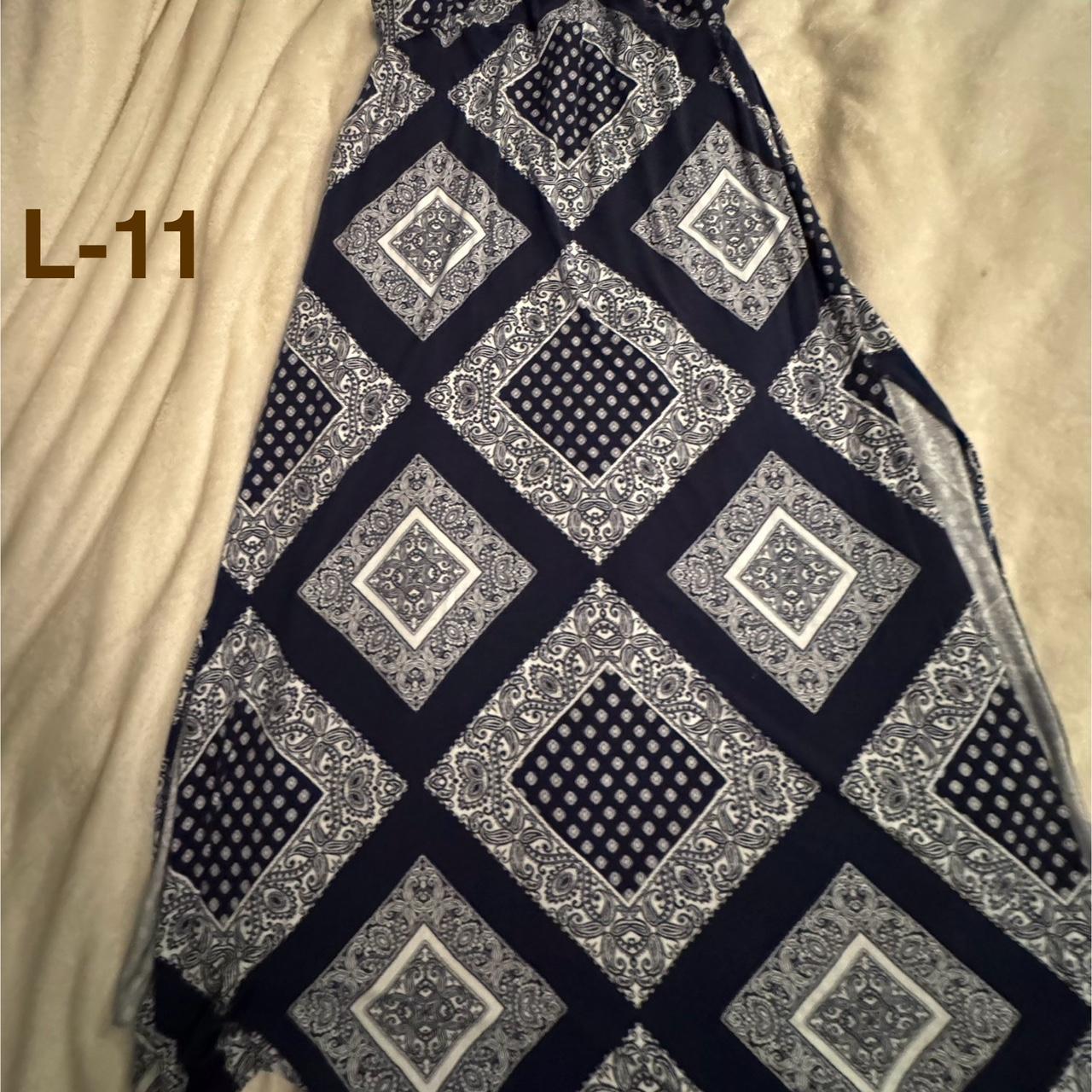 LOFT Outlet Womens XL Navy Blue Elastic Waist High Side Slit Maxi Skirt Casual - View 9