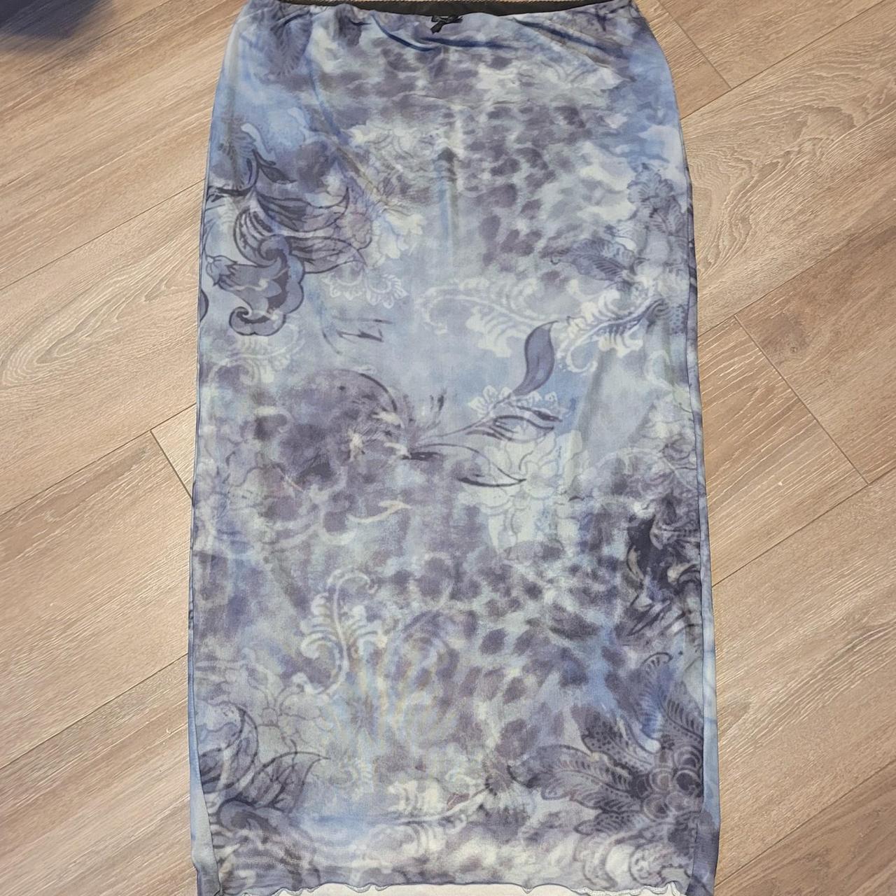 LOFT Outlet Womens XL Navy Blue Elastic Waist High Side Slit Maxi Skirt Casual - View 13