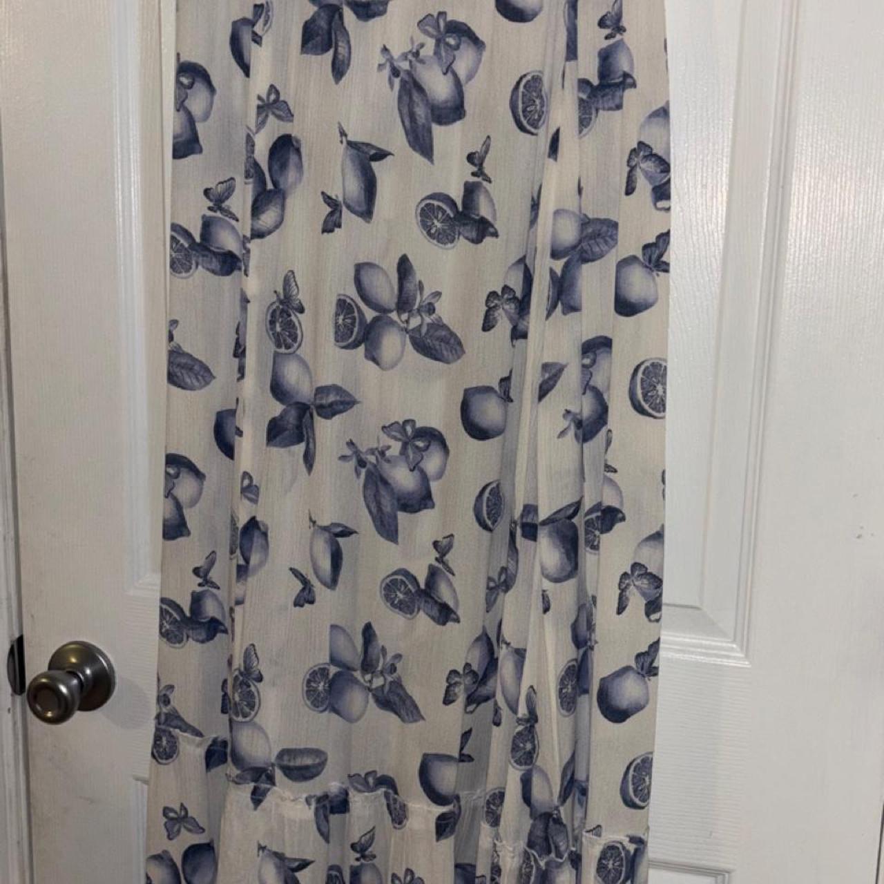 LOFT Outlet Womens XL Navy Blue Elastic Waist High Side Slit Maxi Skirt Casual - View 15