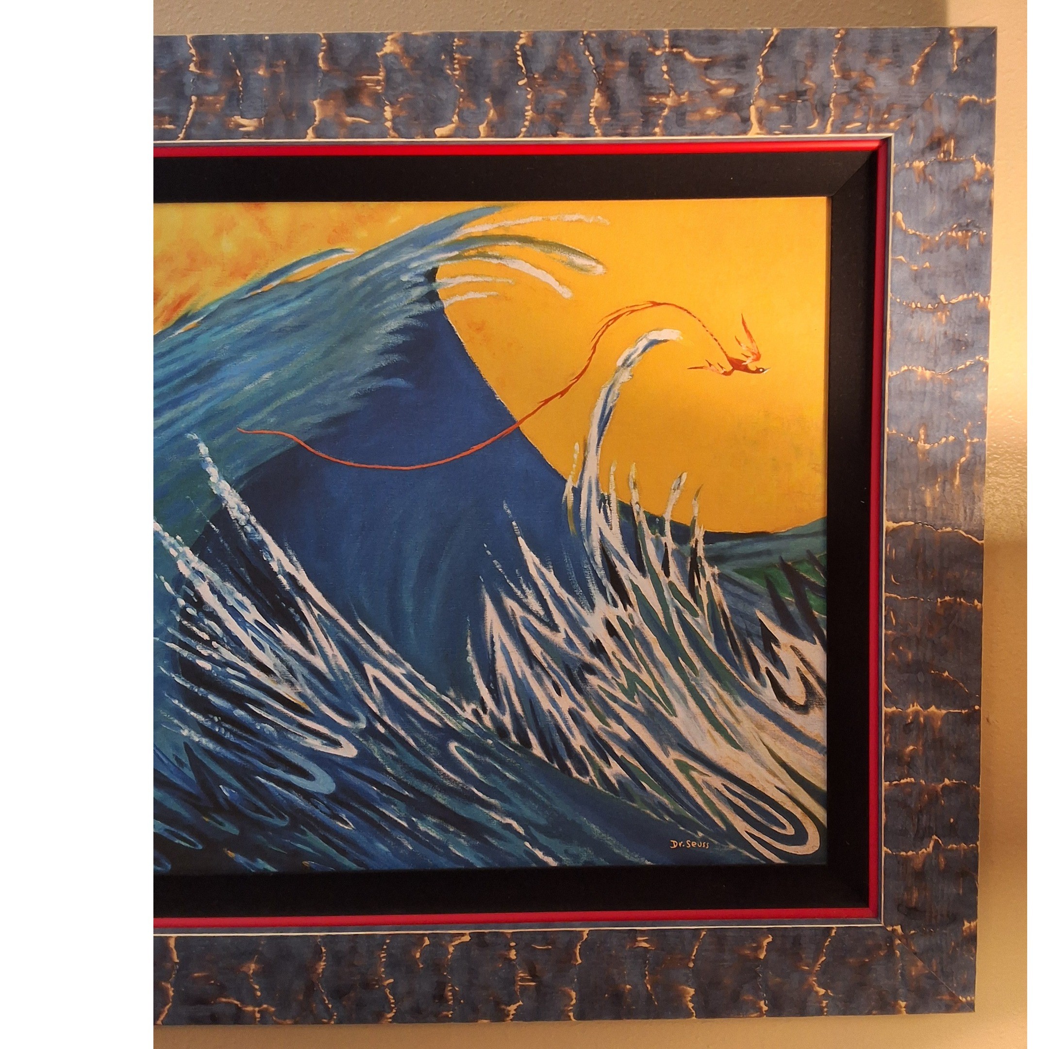 Dr Seuss Firebird Limited Edition Canvas Print Tigerwood Frame RARE COA 669/850 - View 10