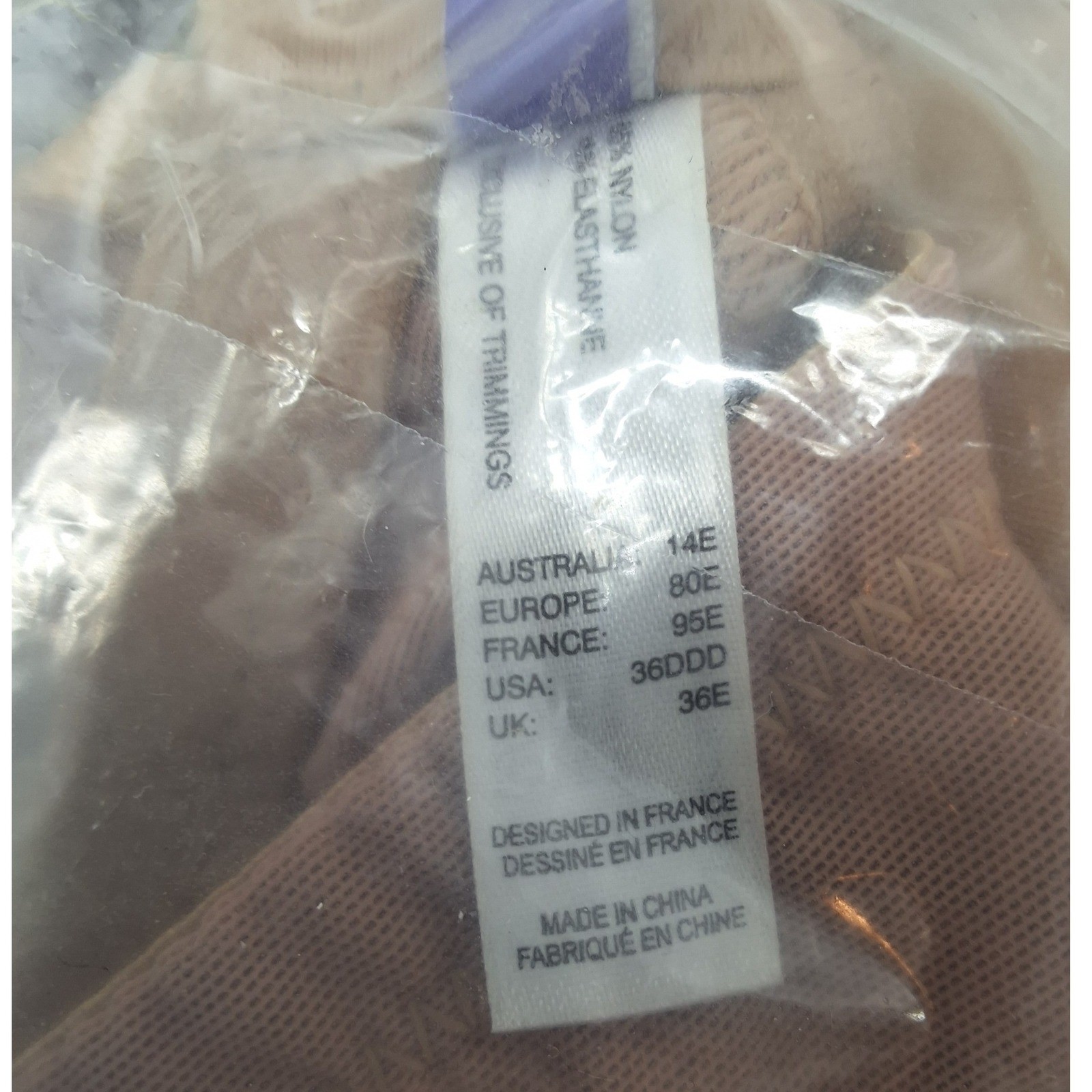 Parfait Jeanie 4801 Molded Plunge Bra European Nude 36E UK 36DDD US NWT - View 5