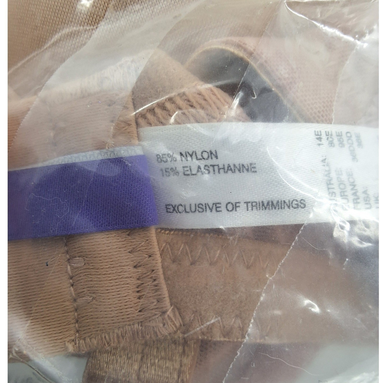 Parfait Jeanie 4801 Molded Plunge Bra European Nude 36E UK 36DDD US NWT - View 9