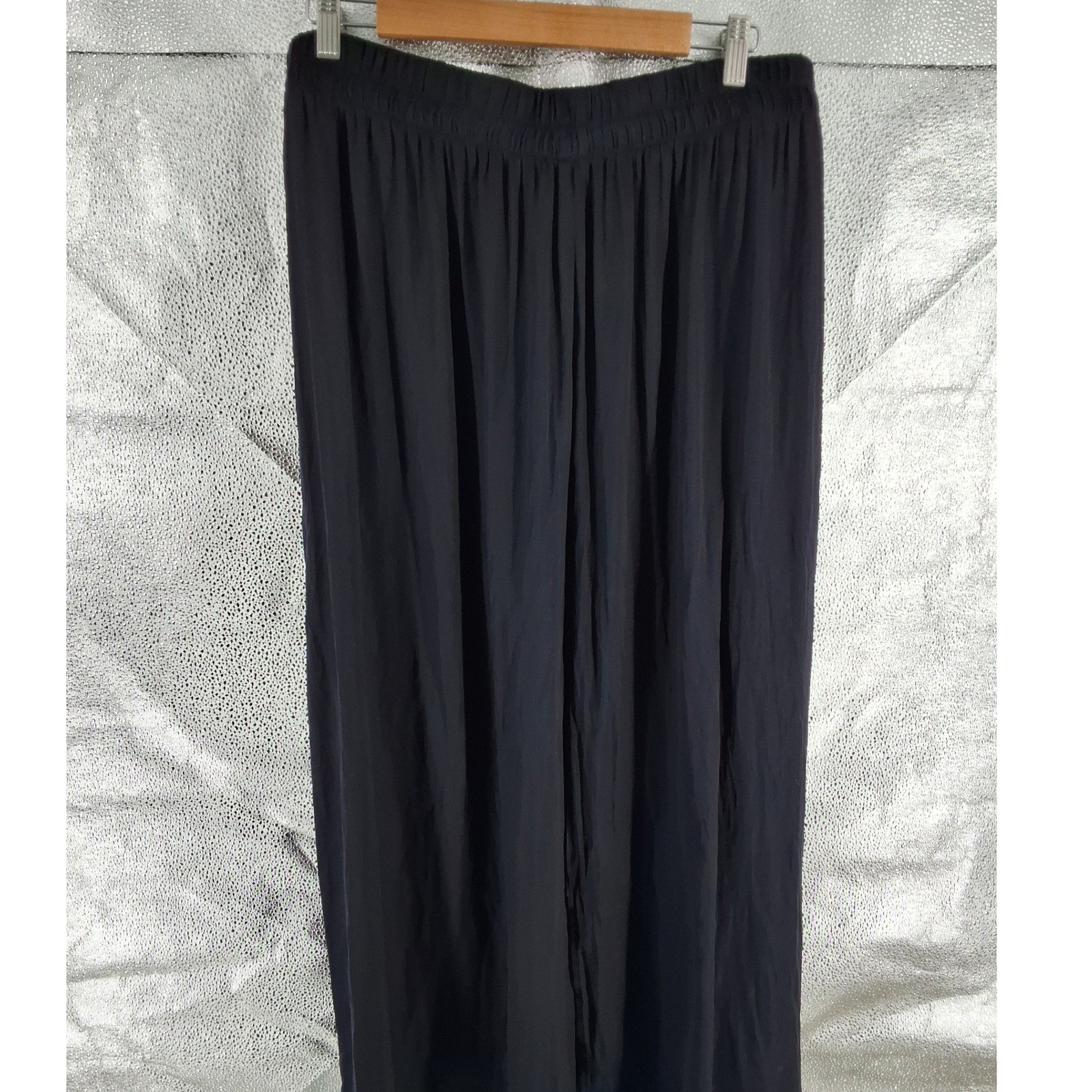 LOFT Outlet Womens XL Navy Blue Elastic Waist High Side Slit Maxi Skirt Casual
