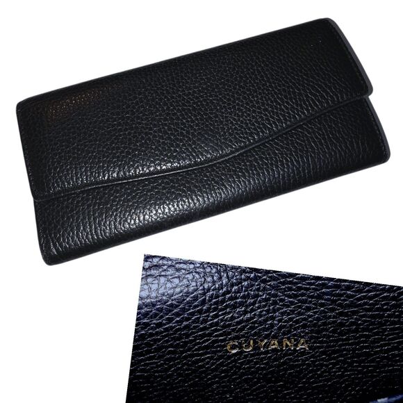 Classic Black Leather Bifold Wallet |‎ Snap Closure | Card Slots - View 12