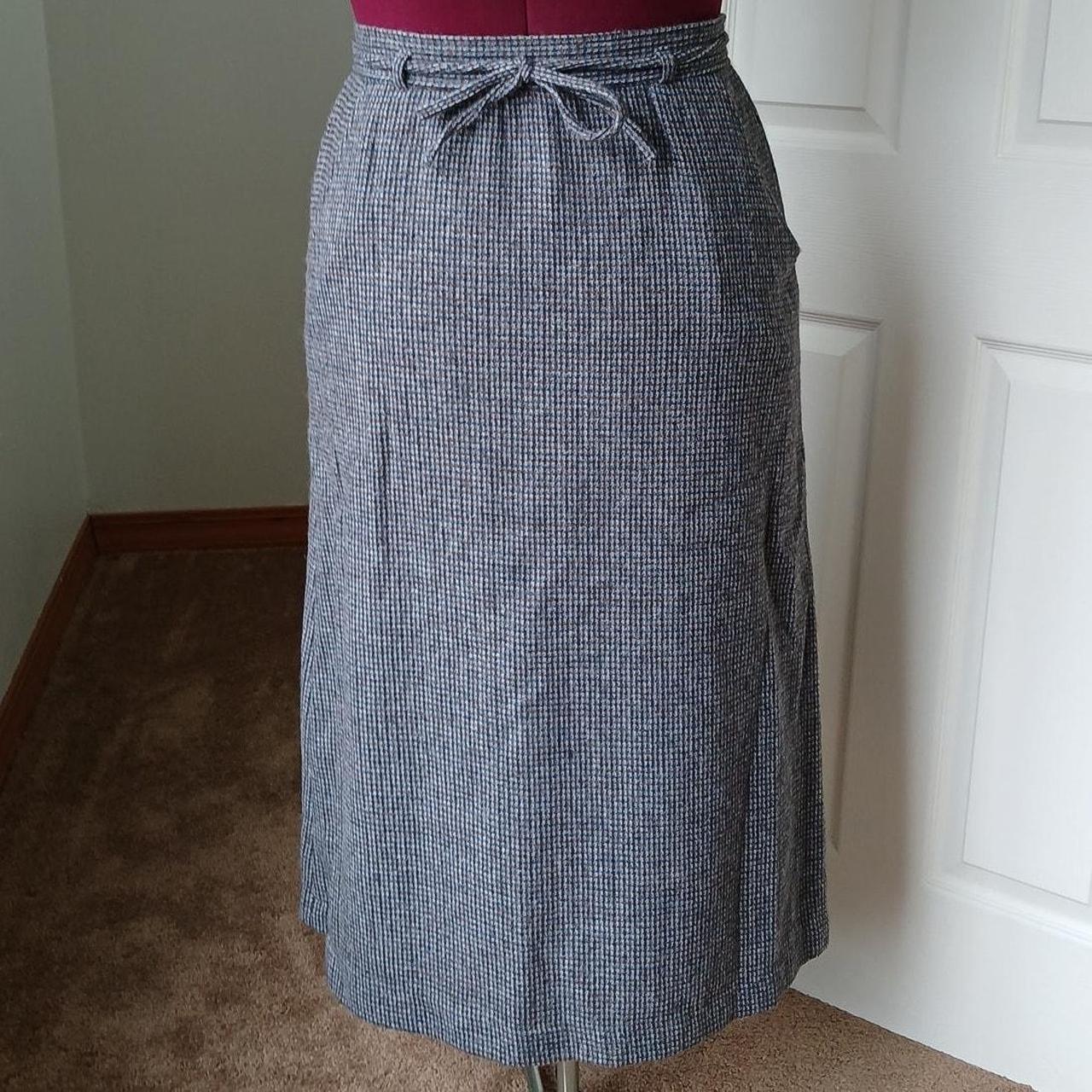 Vintage Marchesa di Gresy I Magnin Black Wool Pencil Skirt Made in Italy Sz 18 - View 6