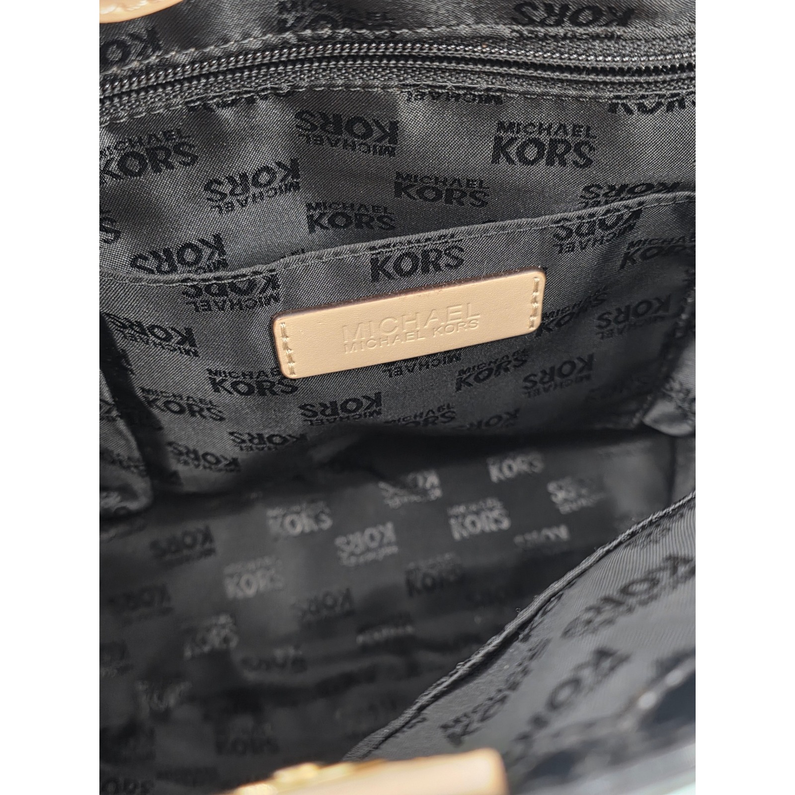 Michael Kors MK Black Patent Leather Tote Shoulder Bag Medium EUC!‎ - View 3