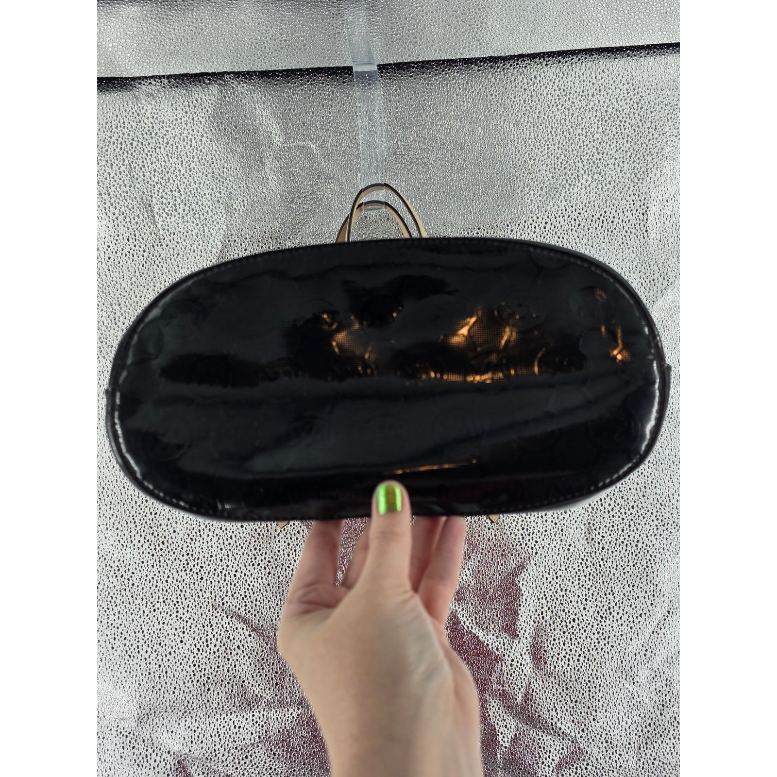 Michael Kors MK Black Patent Leather Tote Shoulder Bag Medium EUC!‎ - View 8