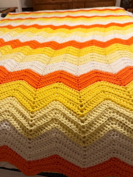 Handmade Crochet Granny Square Throw Blanket 30x30 Multicolor Boho Retro - View 6