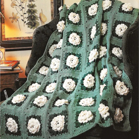 Handmade Crochet Granny Square Throw Blanket 30x30 Multicolor Boho Retro - View 17