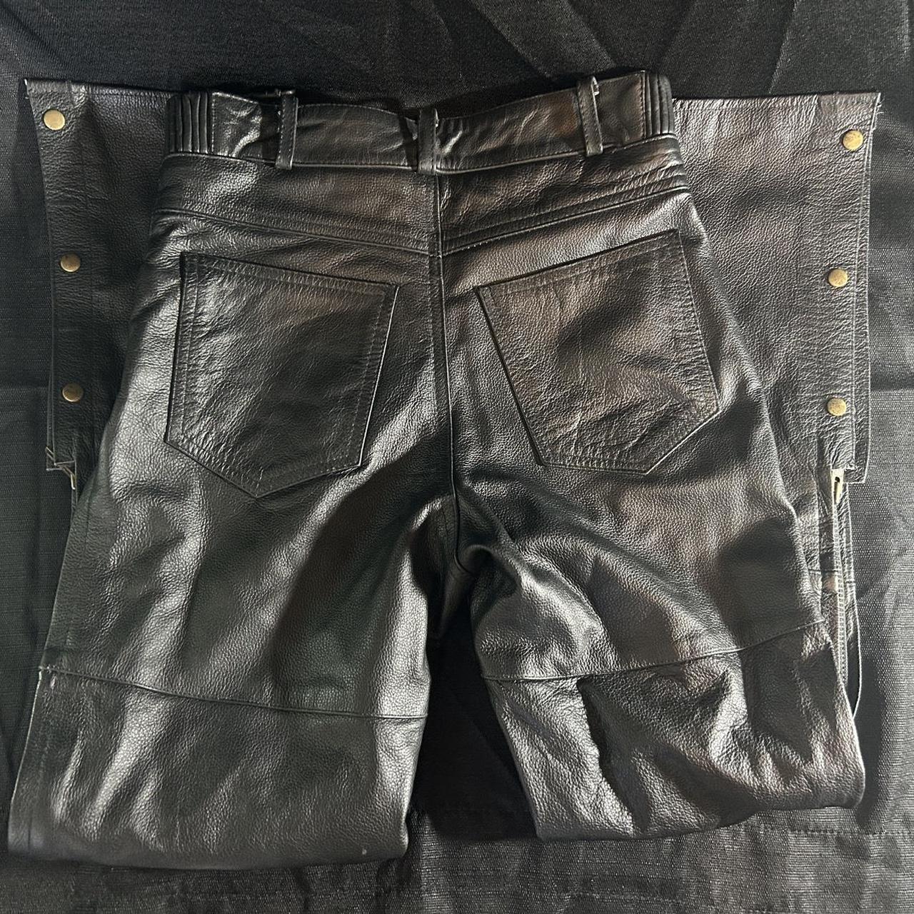 Unik 770 Mens Leather Motorcycle Overpants Full Zip Biker Pants 32x34 - View 8