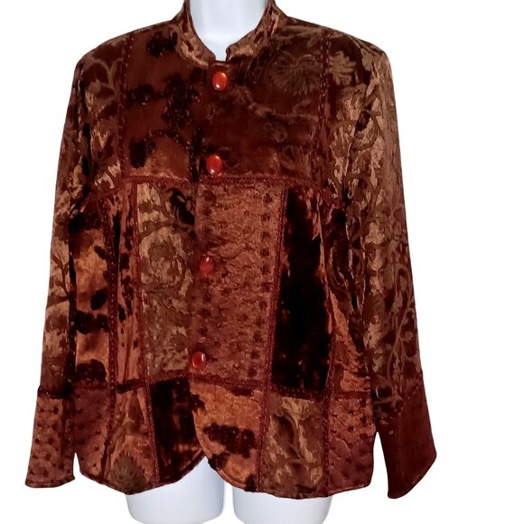 Vintage Drapers & Damons Silk Sequin Beaded Floral Evening Jacket Black PXL - View 16