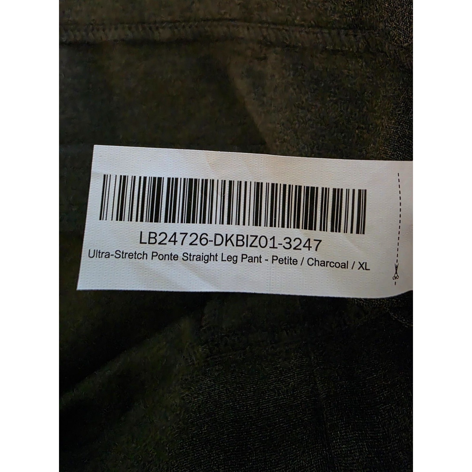 New Quince Ultra-Stretch Ponte Straight Leg Pant Charcoal XL