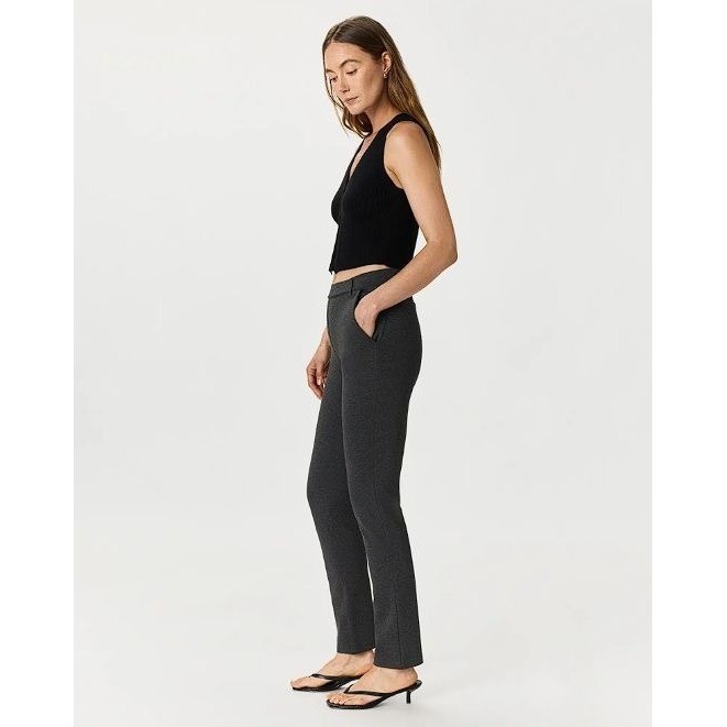 New Quince Ultra-Stretch Ponte Straight Leg Pant Charcoal XL - View 6