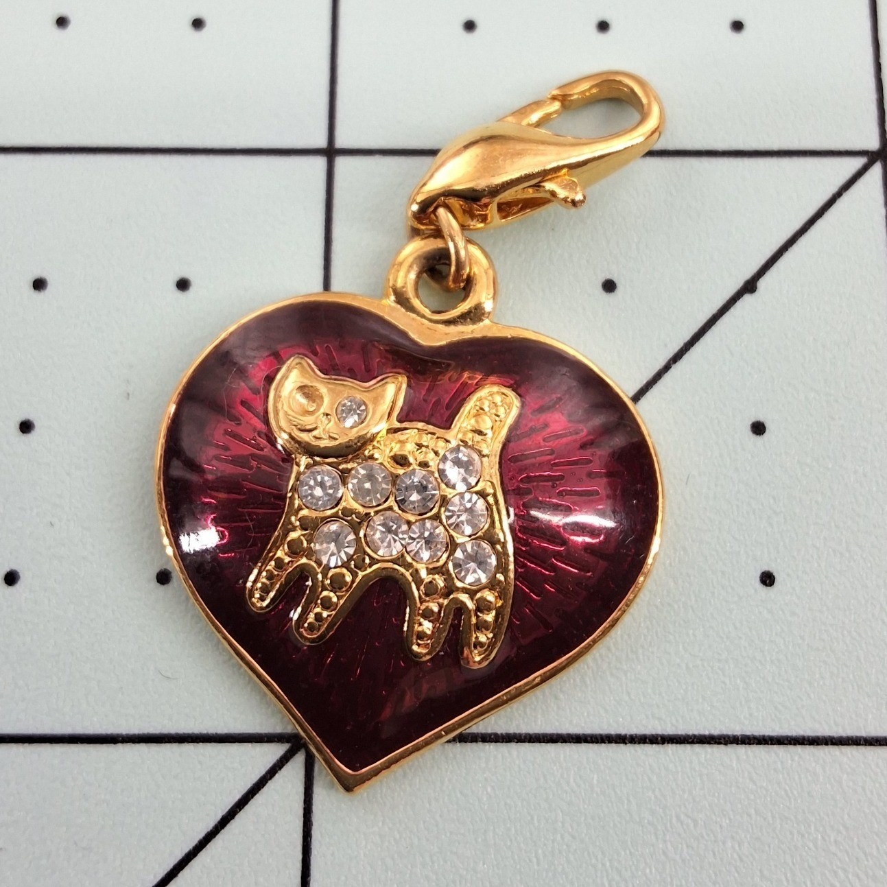 Gold Tone Enamel Cat & Fairy Charm Bracelet Whimsical Fantasy Jewelry - View 5