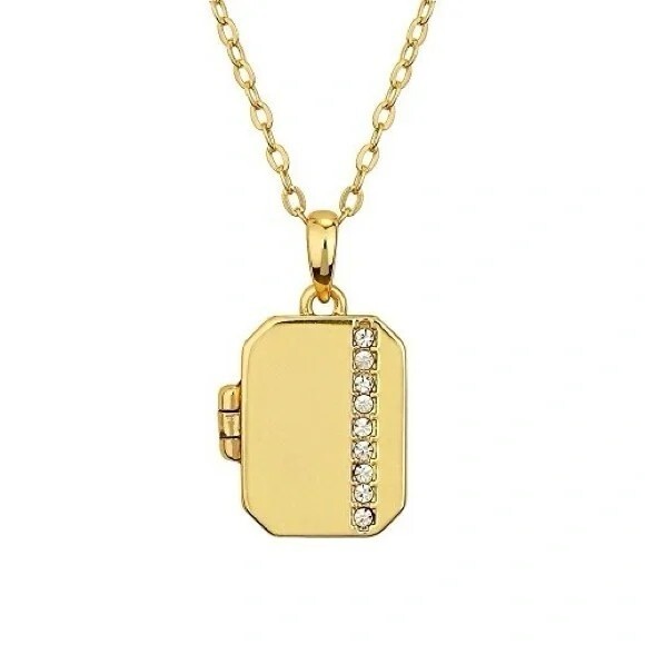 Gold Greenwich‎ Locket Necklace With Chain New