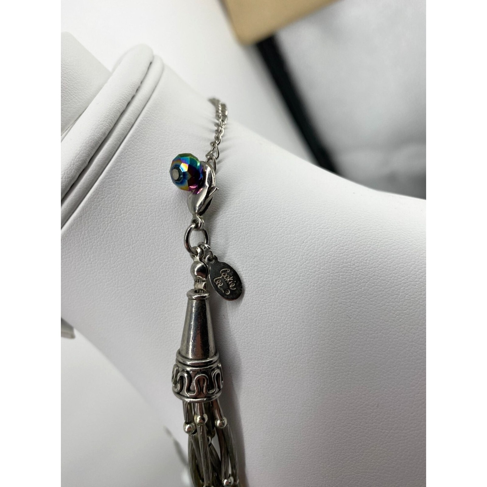Cookie Lee Multi-Strand Beaded Necklace With Adjustable Chain & Colorful Beads V