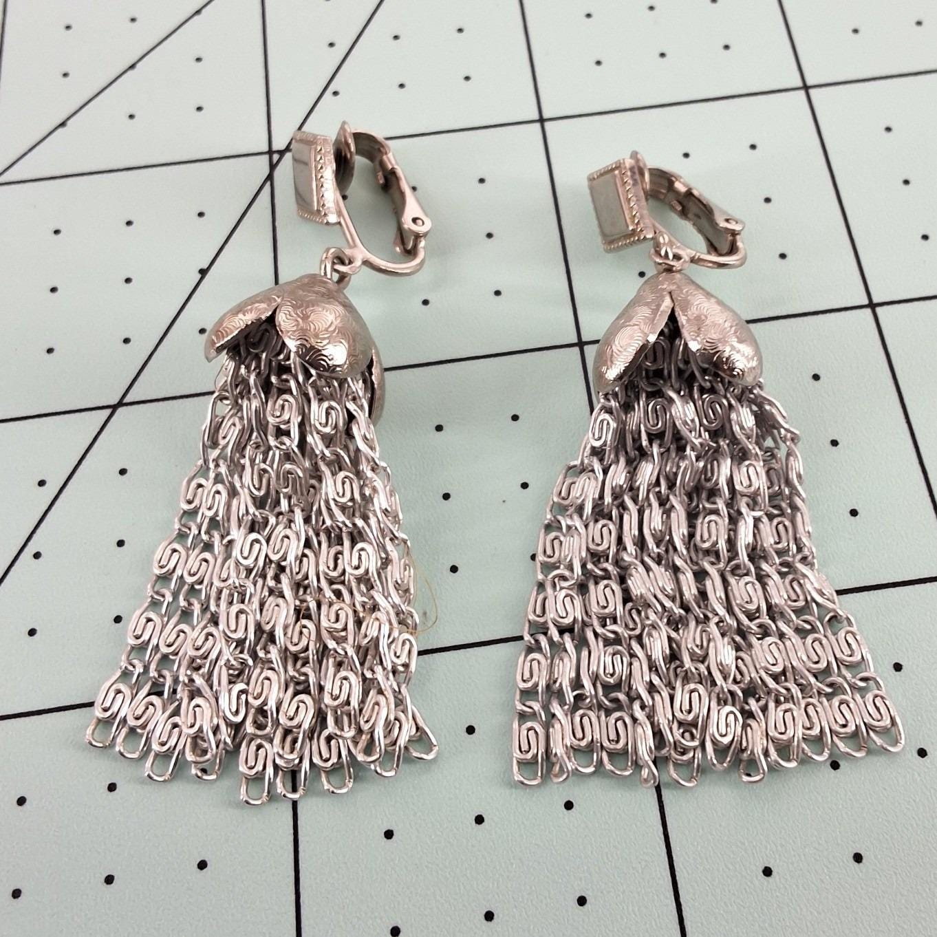 Sarah Coventry Silver Tone Multi Chain Necklace‎ & Earrings Set 20" - View 8