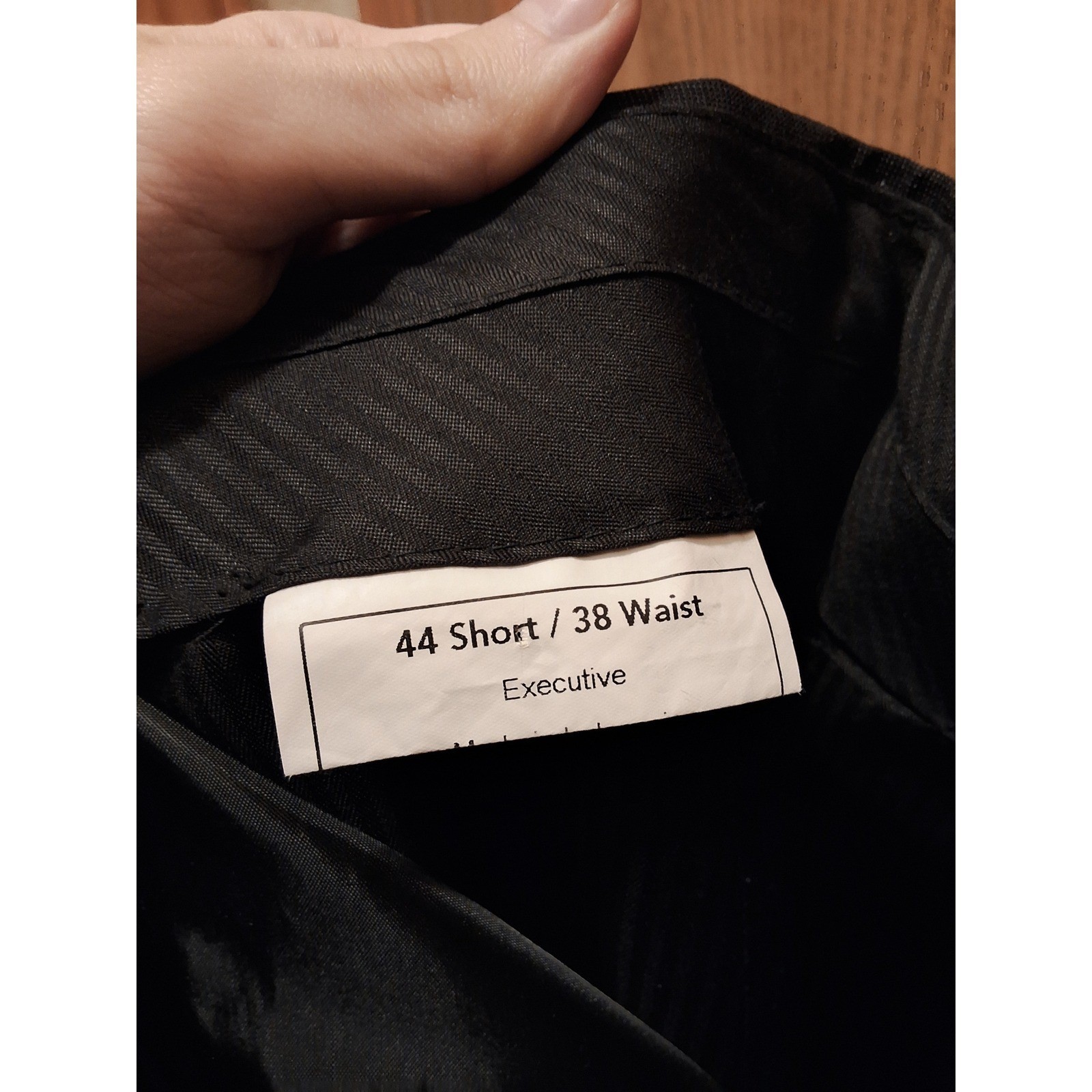 Executive Men's Wool Dress Pants Charcoal Gray Pleated‎ 38x30 Slacks Business - View 6