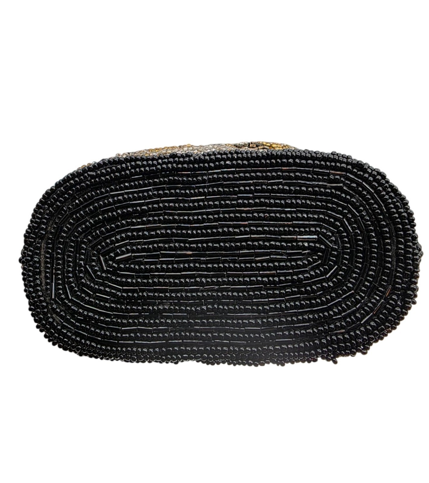 Vintage Beaded Evening Bag With Intricate Design & Chain Strap - View 3