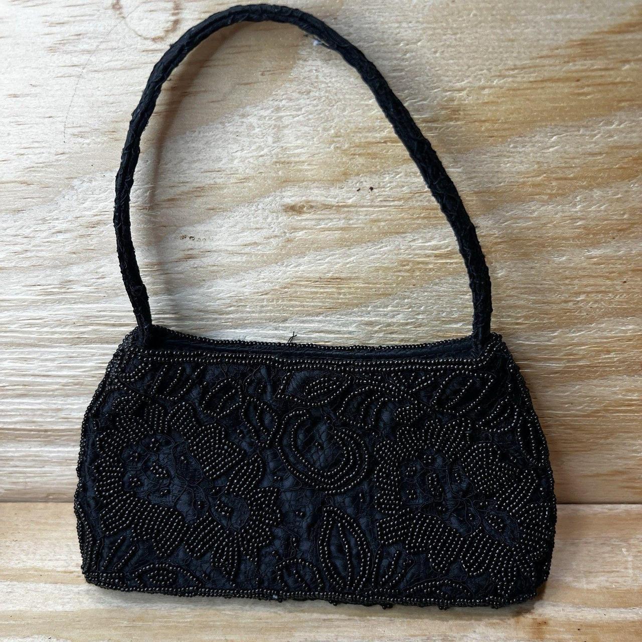 Vintage Beaded Evening Bag With Intricate Design & Chain Strap - View 20