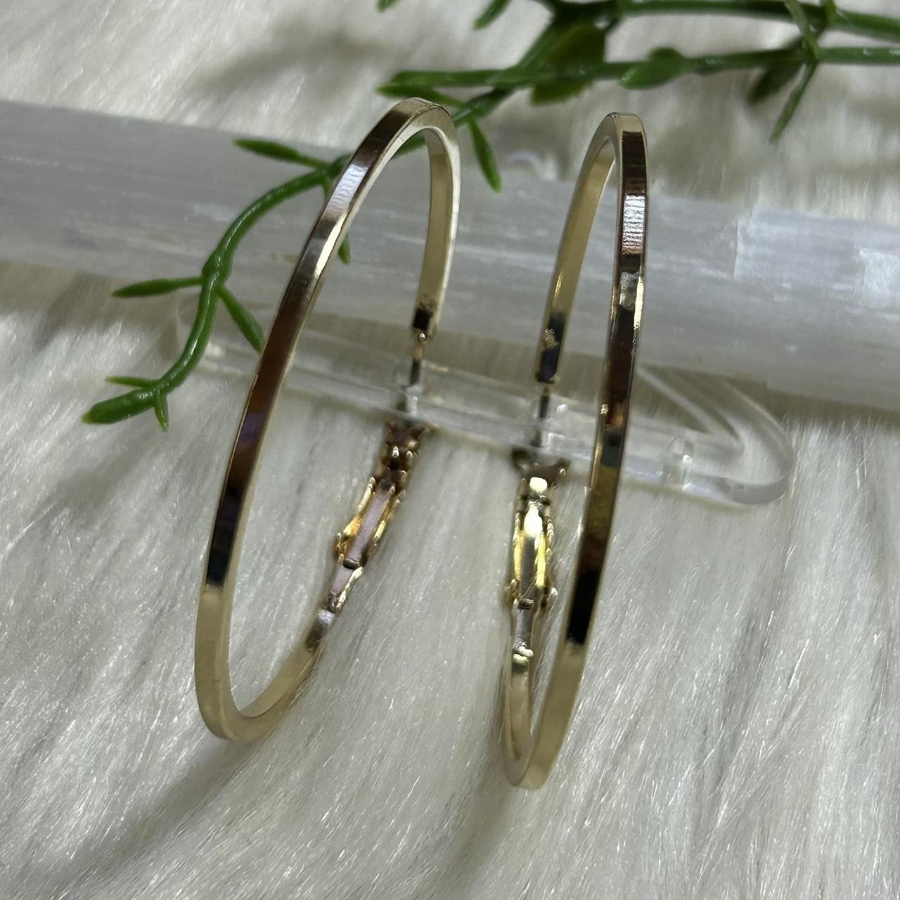 Gold & Silver Tone Park Row Pendant Necklace & Hoop Earrings Set Chain Length 18 - View 9