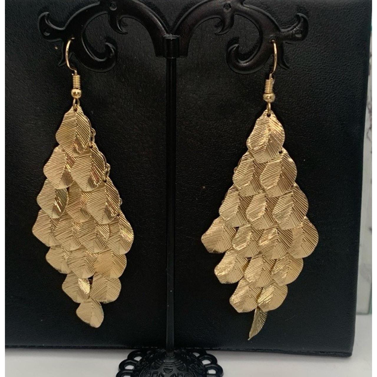 Gold & Silver Tone Park Row Pendant Necklace & Hoop Earrings Set Chain Length 18 - View 15