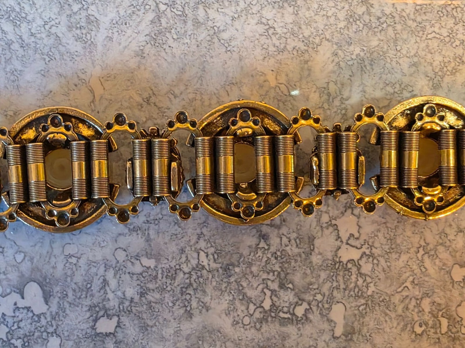 Antique Book Chain Bracelet With‎ Faux Pearl Accents - View 6