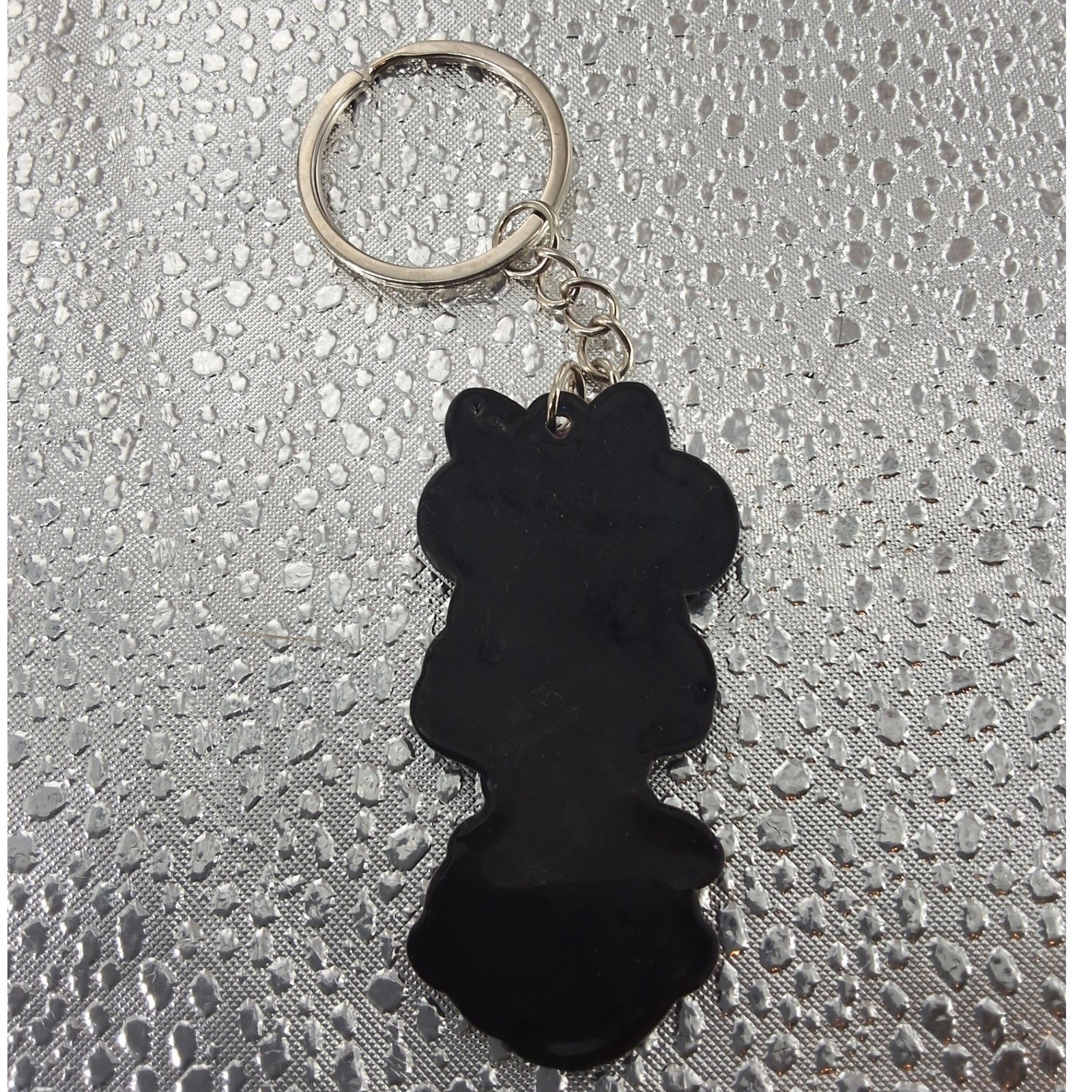 Disney Minnie Mouse Rubber Keychain Set of 3 | Pink & Black Bag Charm Fob - View 3