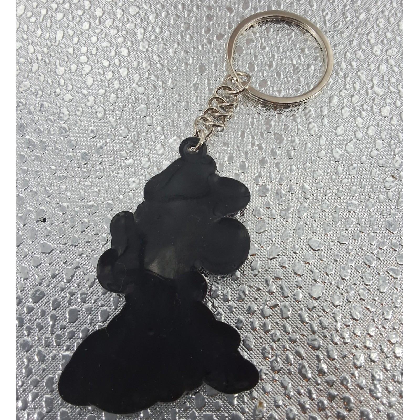 Disney Minnie Mouse Rubber Keychain Set of 3 | Pink & Black Bag Charm Fob - View 5