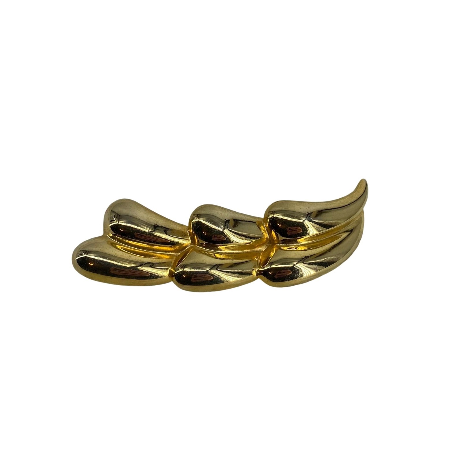 Vintage Unsigned Monet‎ Gold Tone Leaf Brooch Pin