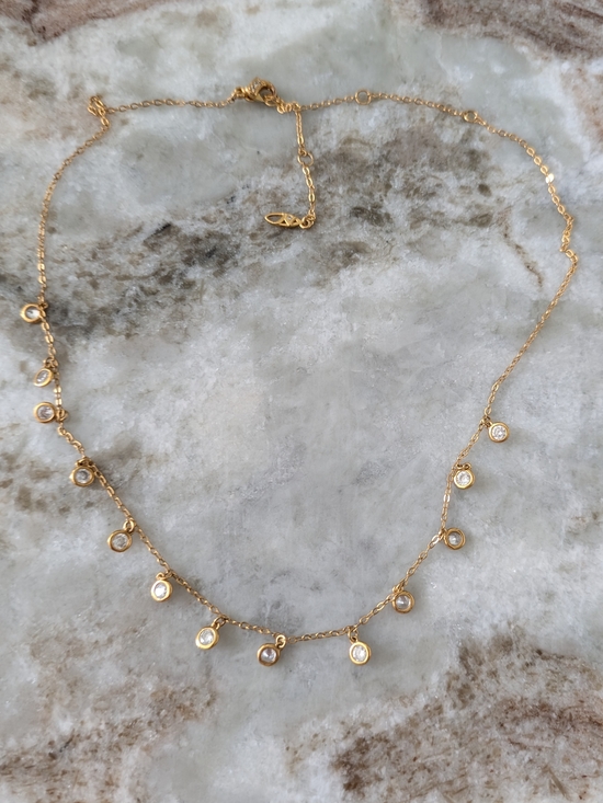 Nadri Faux London Blue Sapphire Necklace & Earring Set Demi Parure - View 10