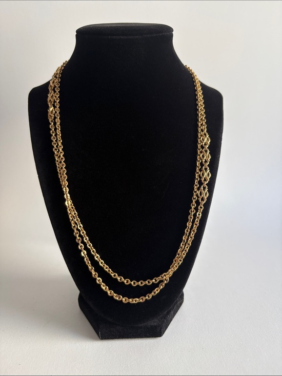 Monet Champagne Faux Pearl Multi-Strand Y-Necklace Silver Tone Teardrop - View 8