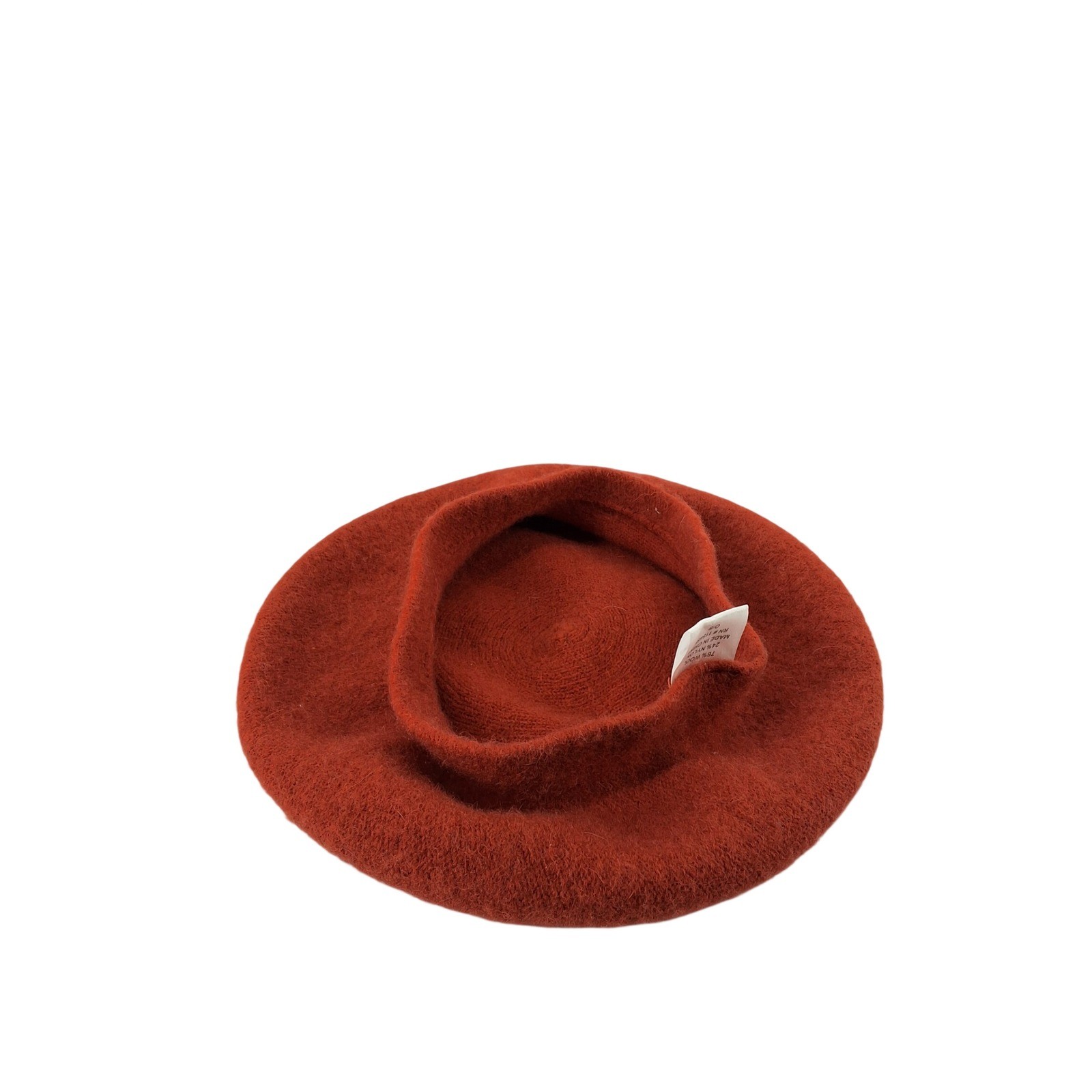 LC Lauren Conrad Burnt Orange Wool Blend Beret Parisian Fuzzy Knit OS - View 4
