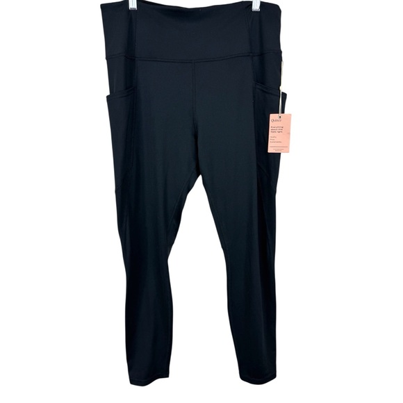 Quince Ultra-Soft High-Rise Pocket Legging Black Small 28 inseam New - View 17