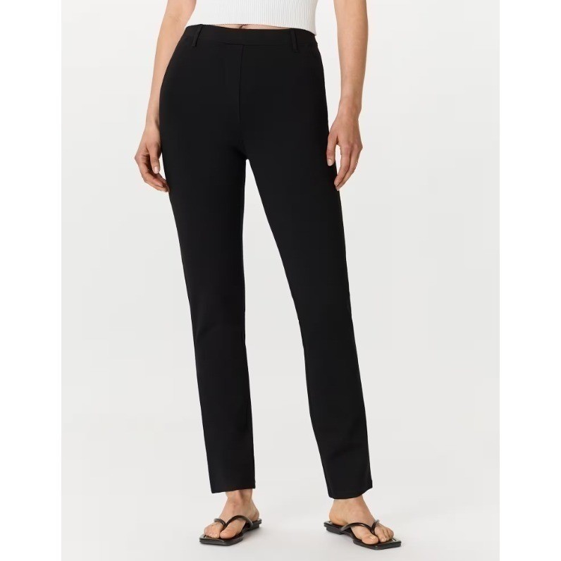 Quince Ultra-Stretch Ponte Straight Leg Pants XL Black Inseam 32 New