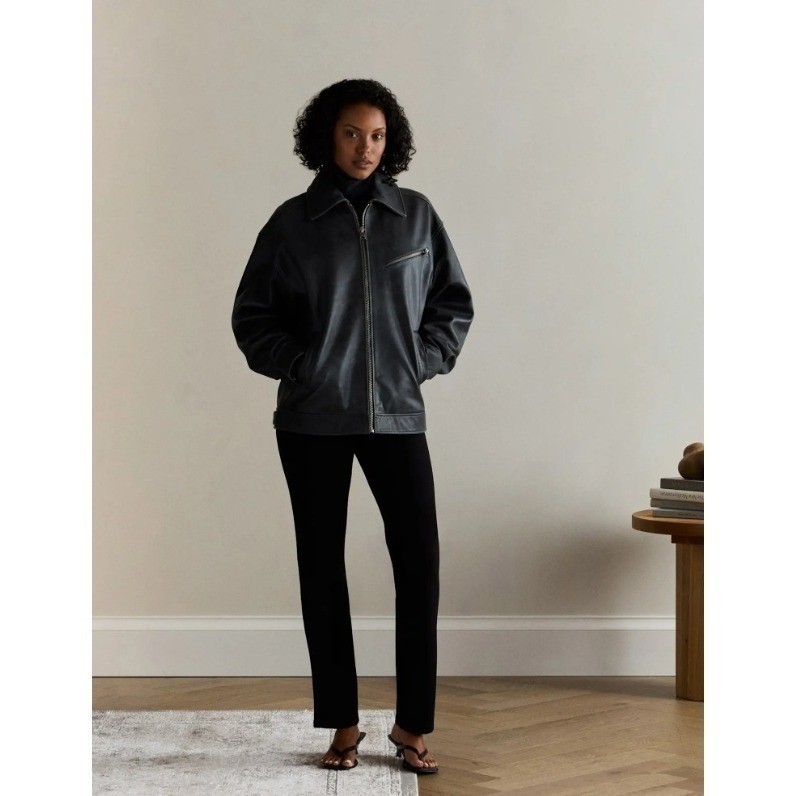 Quince Ultra-Stretch Ponte Straight Leg Pants XL Black Inseam 32 New