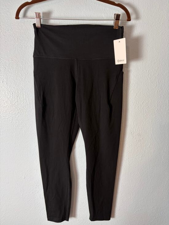 Quince Ultra-Soft High-Rise Pocket Legging Black Small 28 inseam New - View 8
