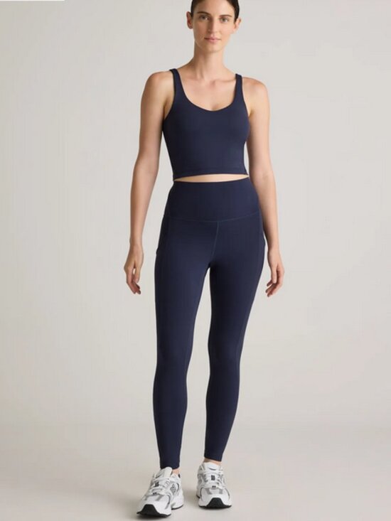 Quince Ultra-Soft High-Rise Pocket Legging Black Small 28 inseam New - View 15