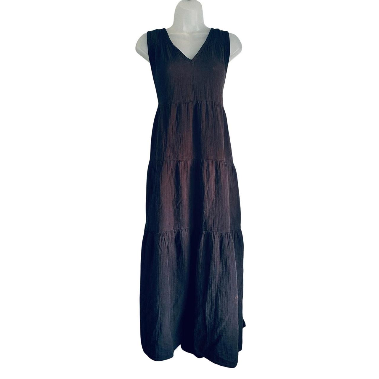 Quince Organic Cotton Gauze Tiered Maxi Dress Wild Cherry Red XL LB96328-RK001 - View 10