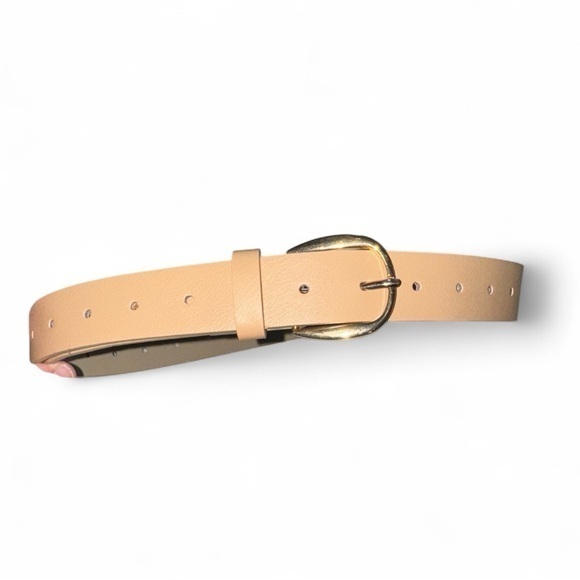Steve Madden XL Cognac Brown Geometric Embossed Skinny Belt Gold Buckle - View 8