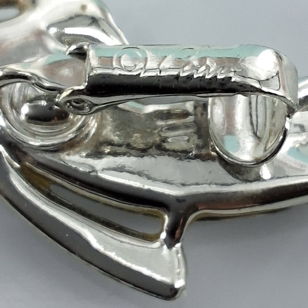 Vintage Coro Silver Tone Confetti Thermoset Leaf Clip On Earrings