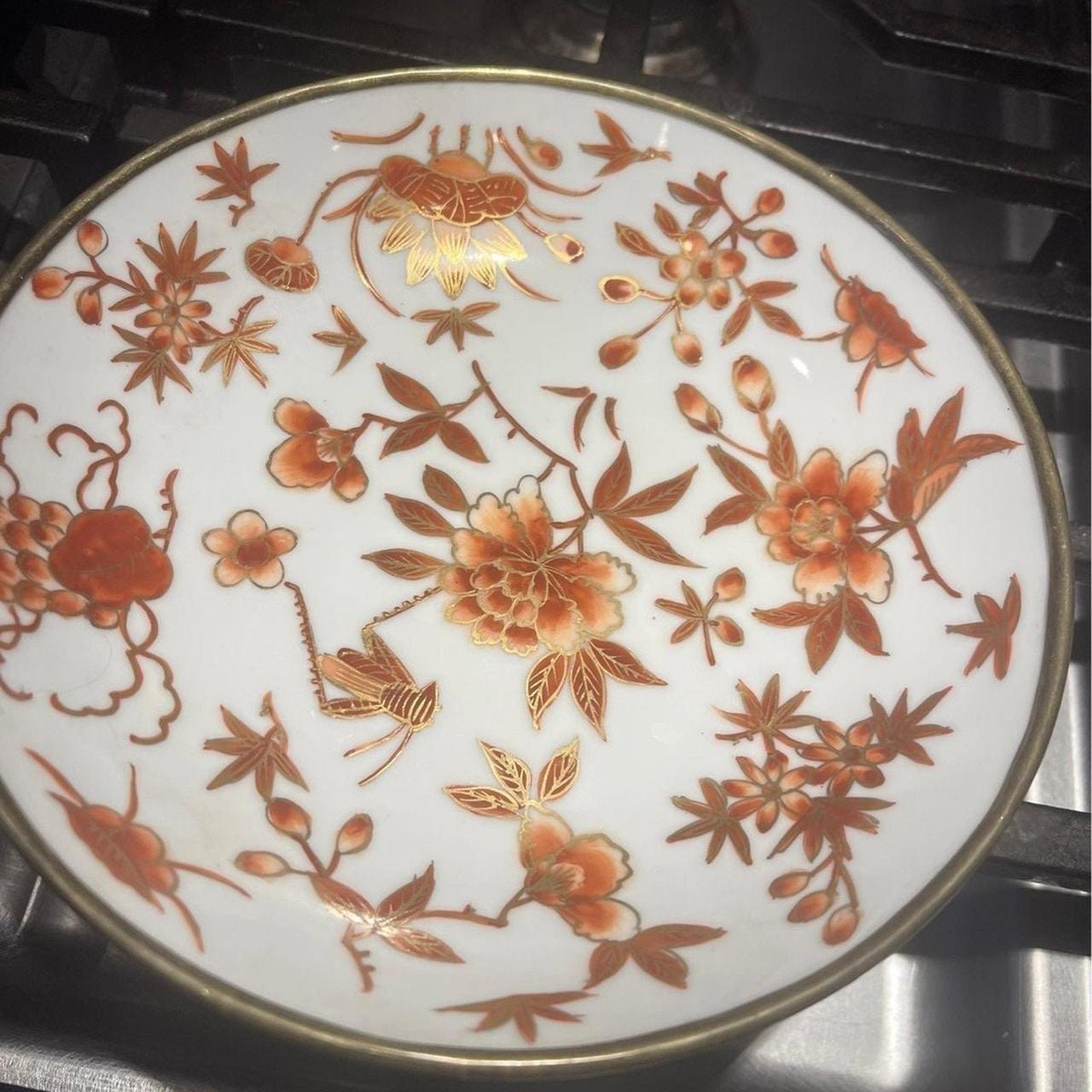 Vintage Art of Chokin 24K Gold Edged Mandarin Ducks 4" Plate Japan - View 13