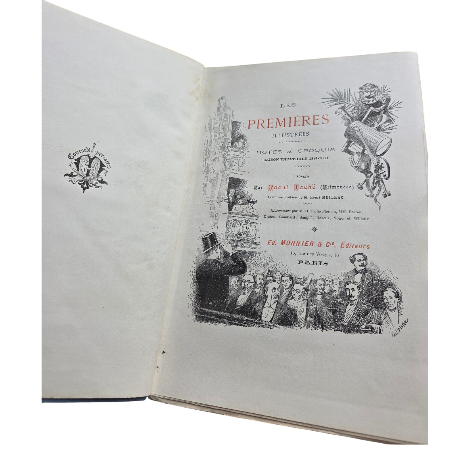 Les Premières Illustrées 1881-1882 Raoul Toche Antique French Theater Book